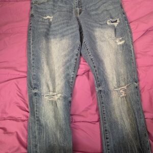 Distressed Blue Men's Jeans